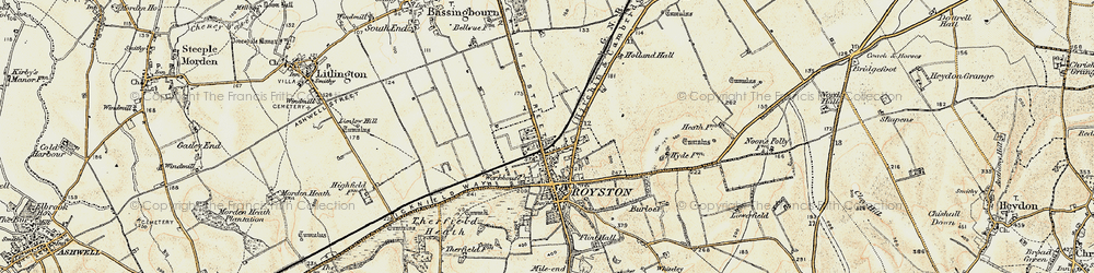 Old map of Royston in 1898-1901