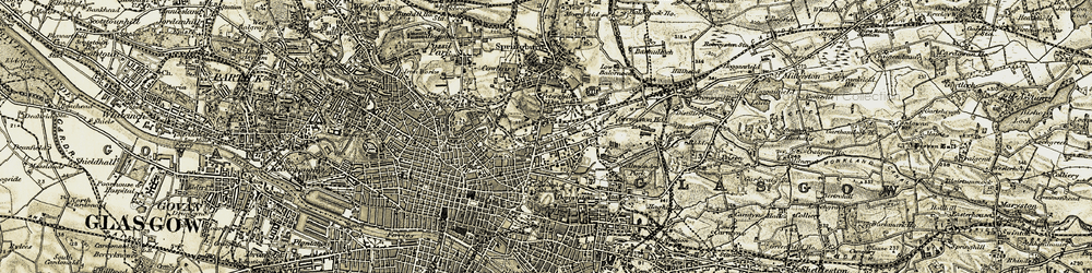 Old map of Royston in 1904-1905