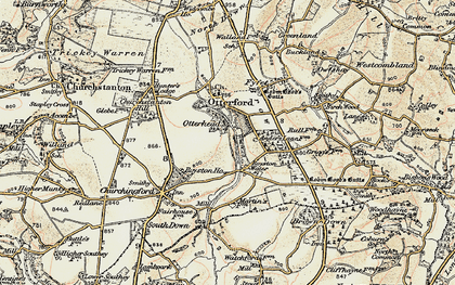 Old map of Brown Down Lodge in 1898-1900
