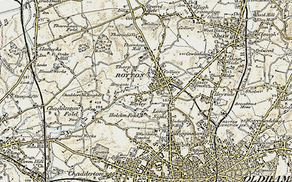 Old map of Royton in 1903