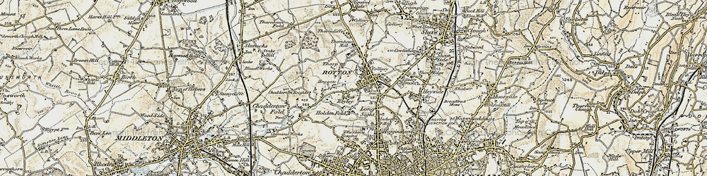 Old map of Royton in 1903