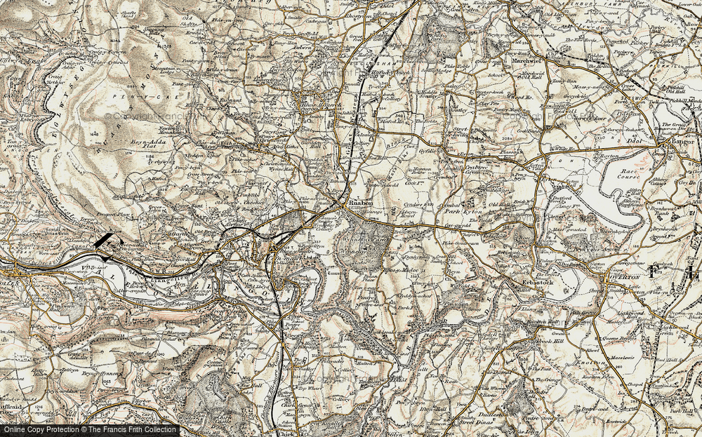Old Map of Ruabon, 1902 in 1902