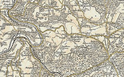 Old map of Ruardean in 1899-1900