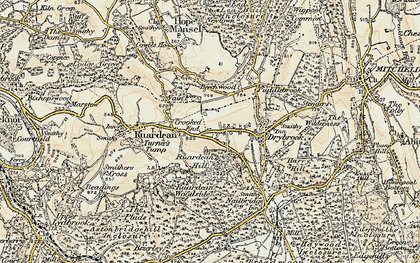 Old map of Ruardean Hill in 1899-1900