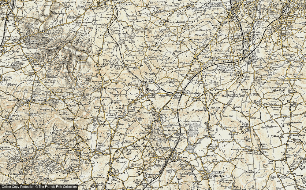 Old Map of Rubery, 1901-1902 in 1901-1902