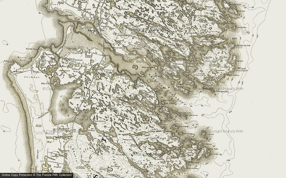 Old Map of Rubha Ghaisinis, 1911 in 1911