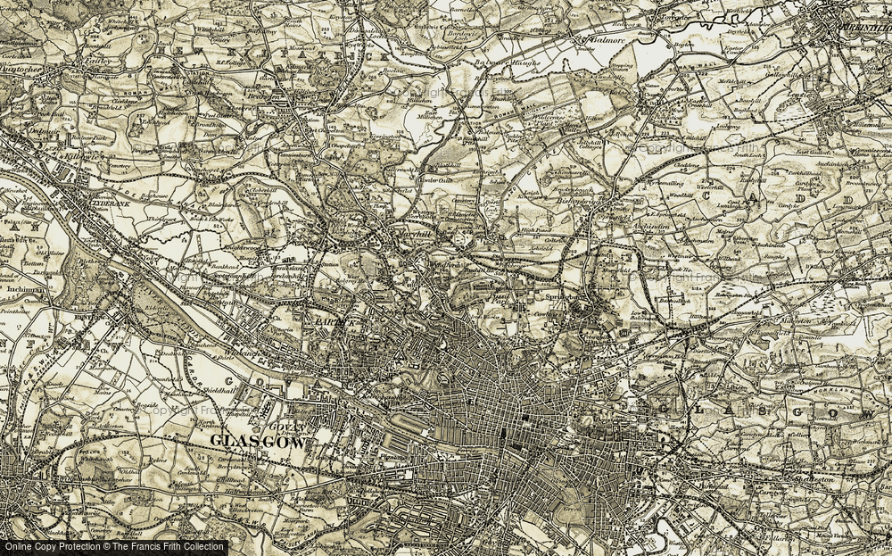 Old Map of Ruchill, 1904-1905 in 1904-1905