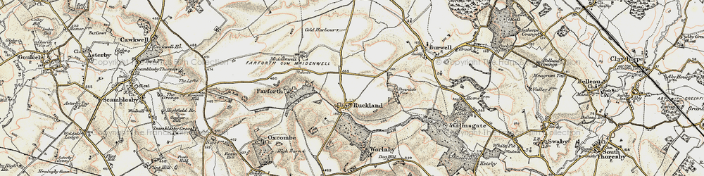 Old map of Ruckland in 1902-1903