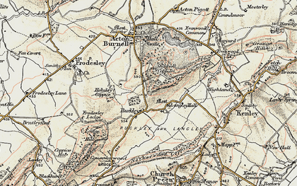 Old map of Langley Chapel in 1902
