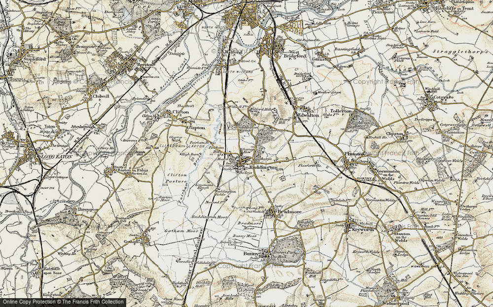 Old Map of Ruddington, 1902-1903 in 1902-1903