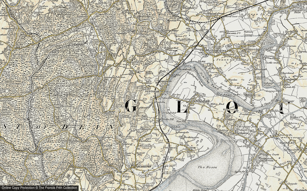 Old Map of Ruddle, 1899-1900 in 1899-1900