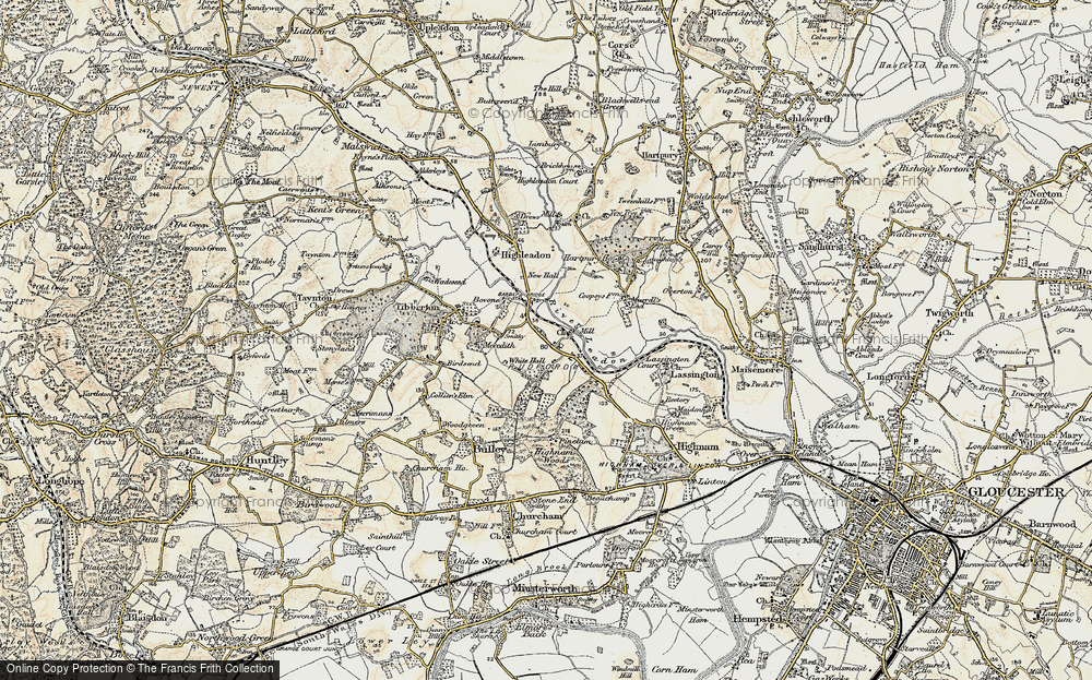 Old Map of Rudford, 1898-1900 in 1898-1900
