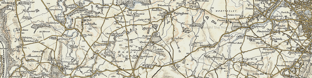 Old map of Rudge in 1902