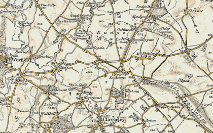 Old map of Rudge Heath in 1902