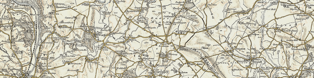 Old map of Rudge Heath in 1902