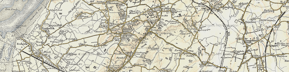 Old map of Rudgeway in 1899