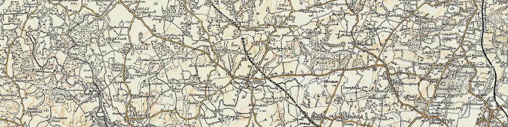 Old map of Rudgwick in 1897-1900
