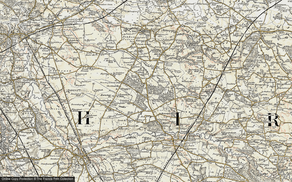Old Map of Rudheath Woods, 1902-1903 in 1902-1903