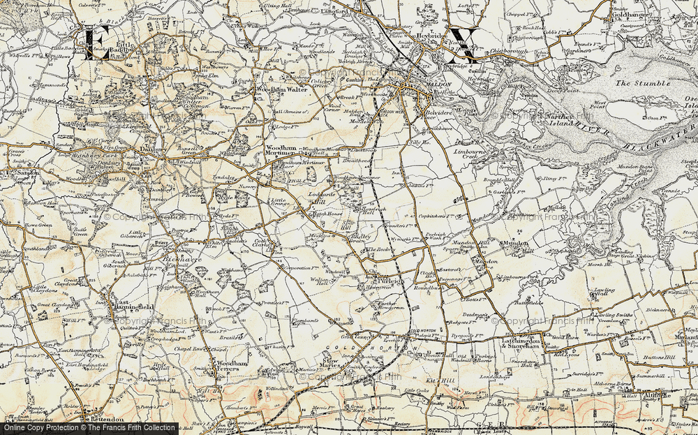 Old Map of Rudley Green, 1898 in 1898