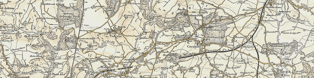 Old map of Rudloe in 1899