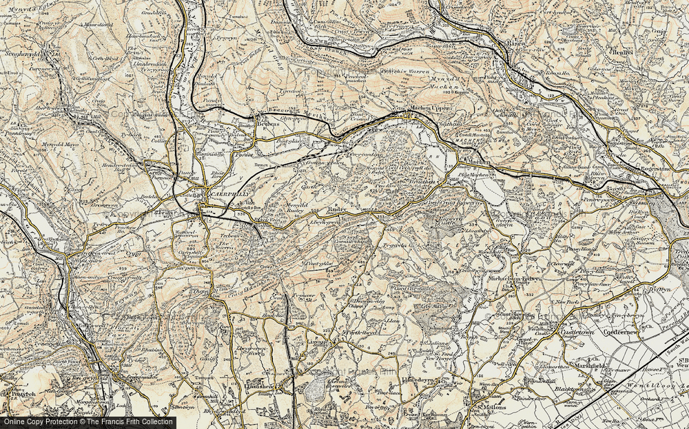 Old Map of Rudry, 1899-1900 in 1899-1900