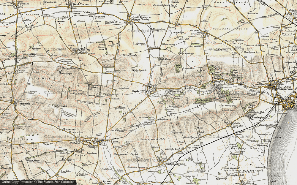 Old Map of Rudston, 1903-1904 in 1903-1904