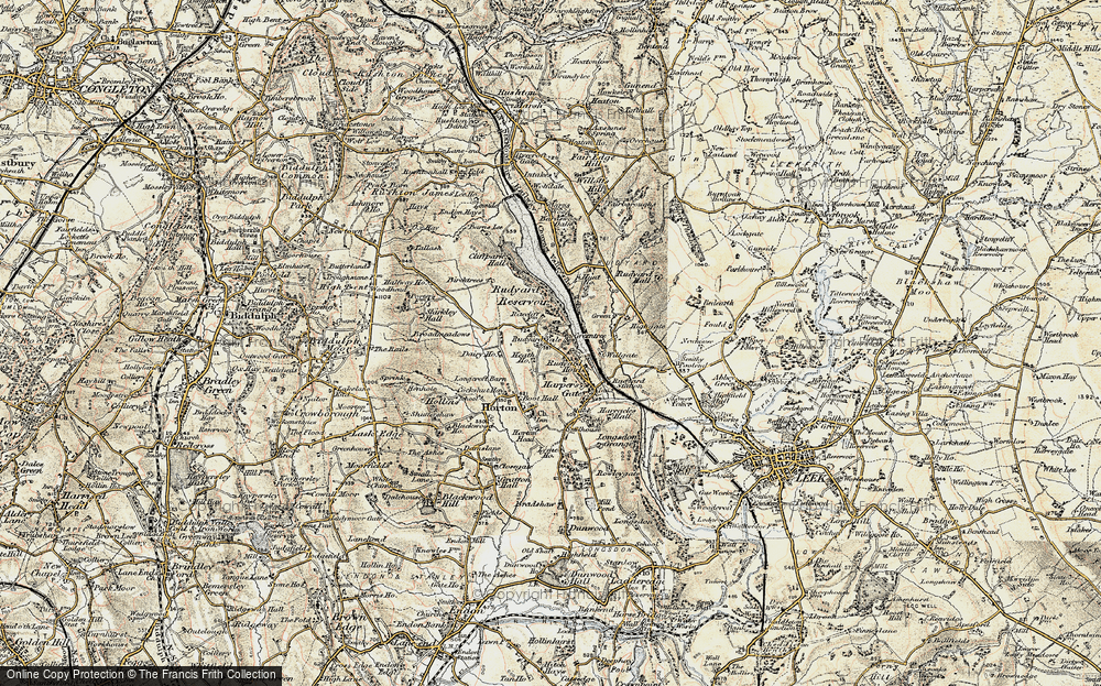 Old Map of Rudyard, 1902-1903 in 1902-1903