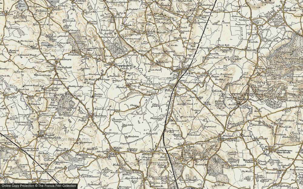 Old Map of Ruewood, 1902 in 1902