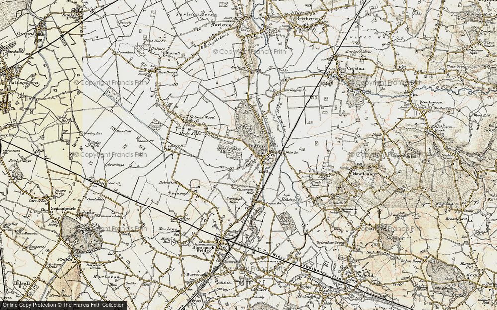Old Map of Historic Map covering White Br in 1902-1903