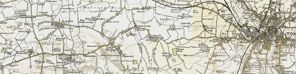 Old map of Rufforth in 1903