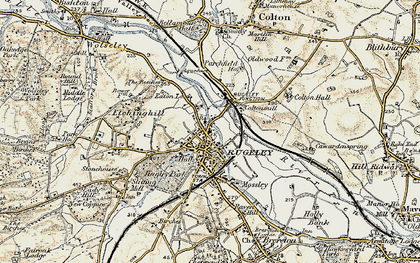 Old map of Rugeley in 1902
