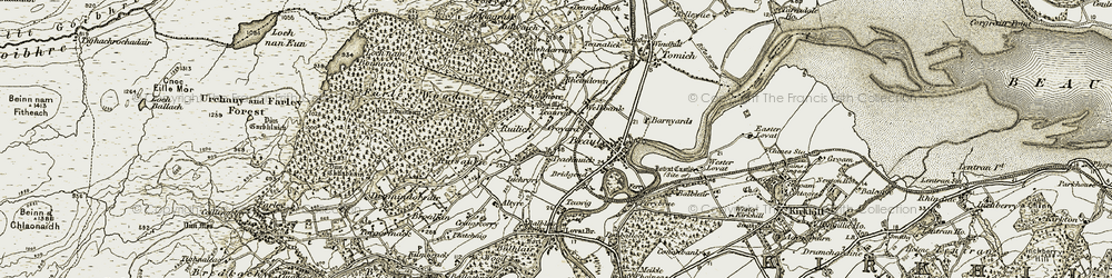 Old map of Ruilick in 1911-1912