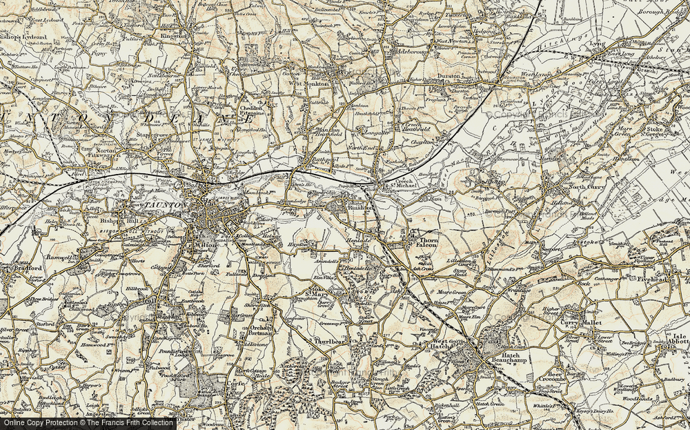 Old Map of Ruishton, 1898-1900 in 1898-1900