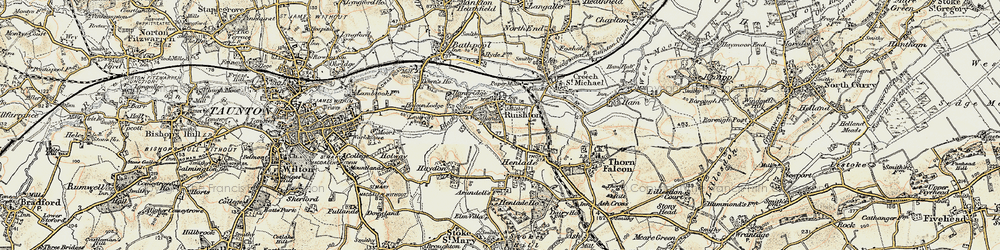 Old map of Ruishton in 1898-1900