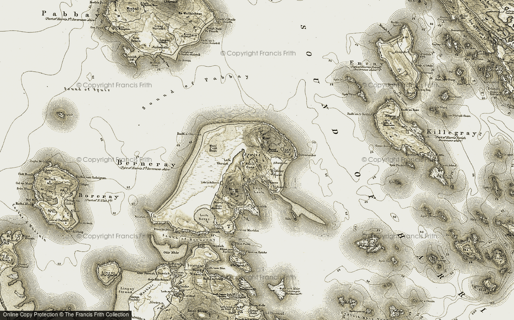 Old Map of Ruisigearraidh, 1908-1911 in 1908-1911