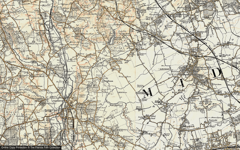 Old Map of Ruislip Gardens, 1897-1898 in 1897-1898