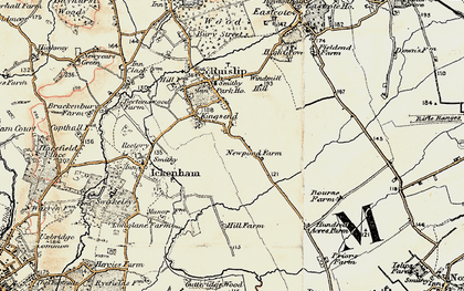 Old map of Ruislip Gardens in 1897-1898