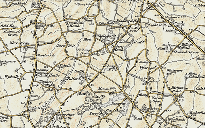 Old map of Rumbush in 1901-1902