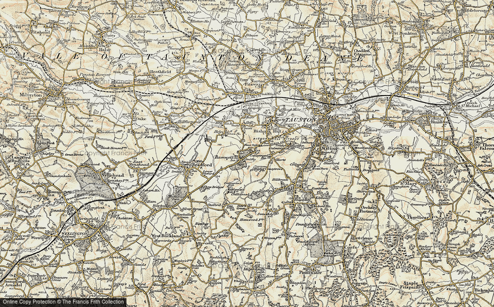Old Map of Rumwell, 1898-1900 in 1898-1900