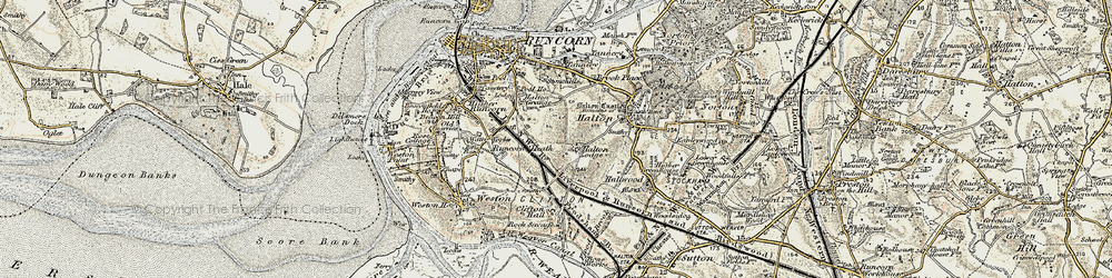 Old map of Runcorn in 1902-1903