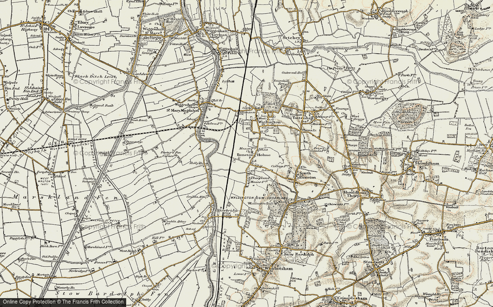 Old Map of Runcton Holme, 1901-1902 in 1901-1902
