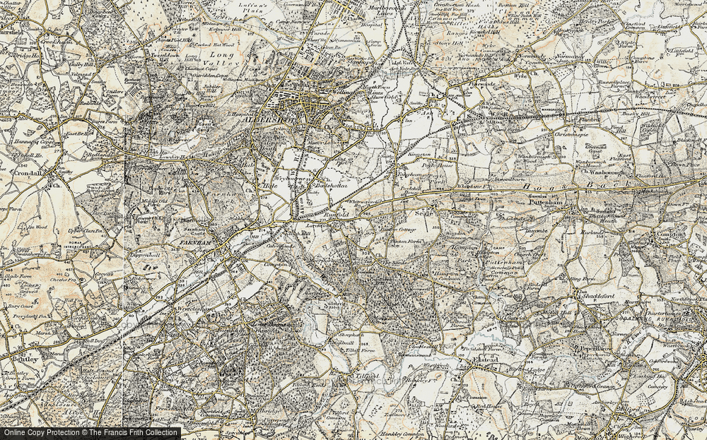 Old Map of Runfold, 1898-1909 in 1898-1909