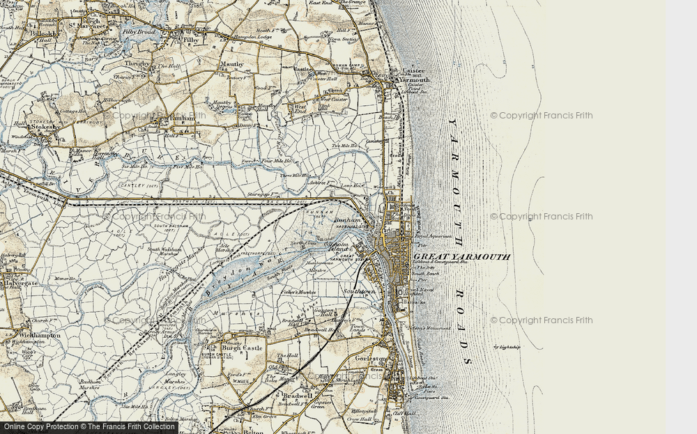 Old Map of Runham Vauxhall, 1901-1902 in 1901-1902