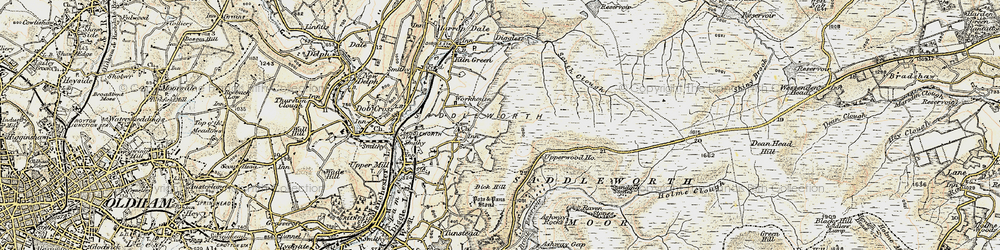 Old map of Running Hill Head in 1903
