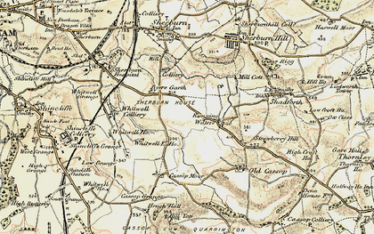 Old map of Running Waters in 1901-1904