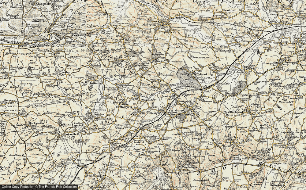Old Map of Runnington, 1898-1900 in 1898-1900
