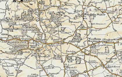 Old map of Woodham Walter Common in 1898