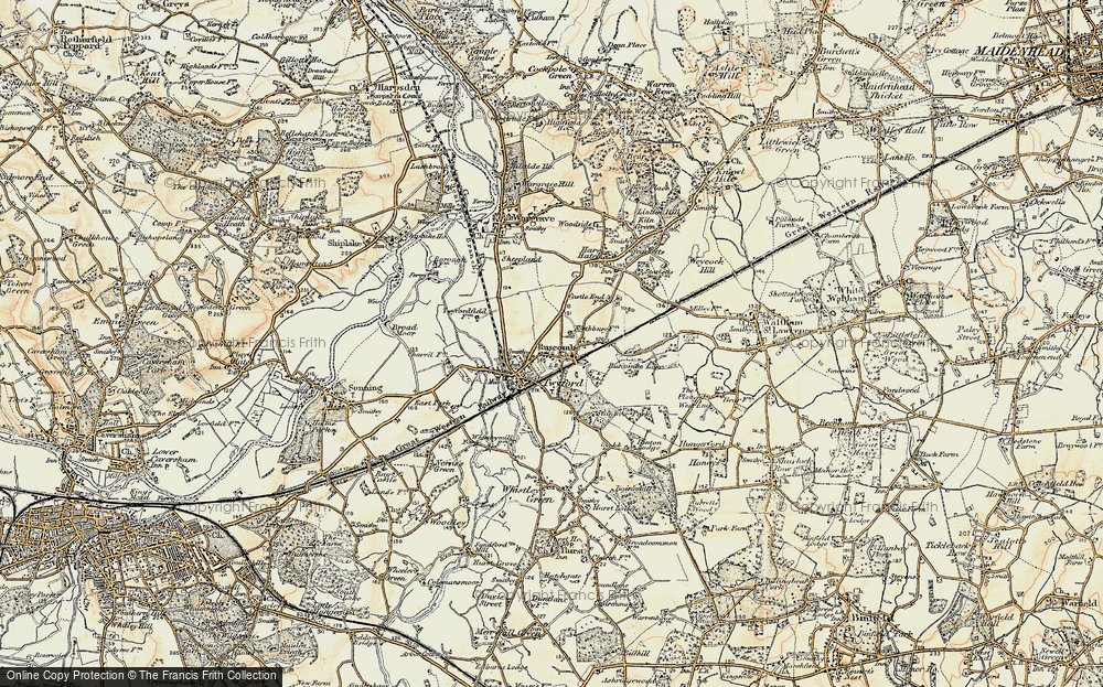 Old Map of Ruscombe, 1897-1909 in 1897-1909