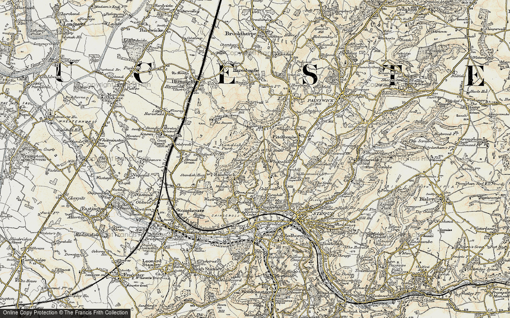 Old Map of Ruscombe, 1898-1900 in 1898-1900