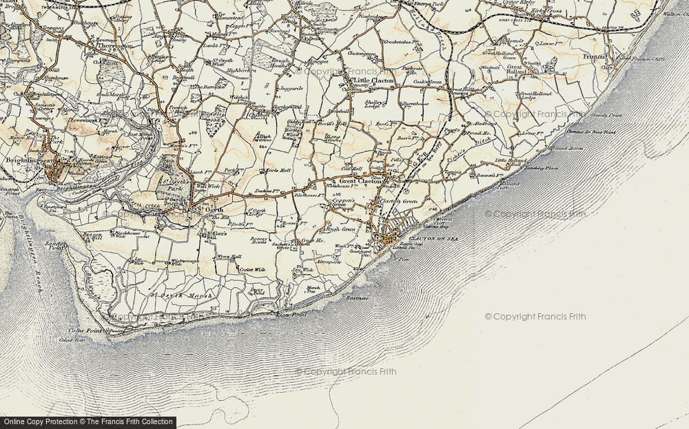 Old Ordnance Survey  Maps  Rush Green near Romford Essex  1914  Sheet  79.14 